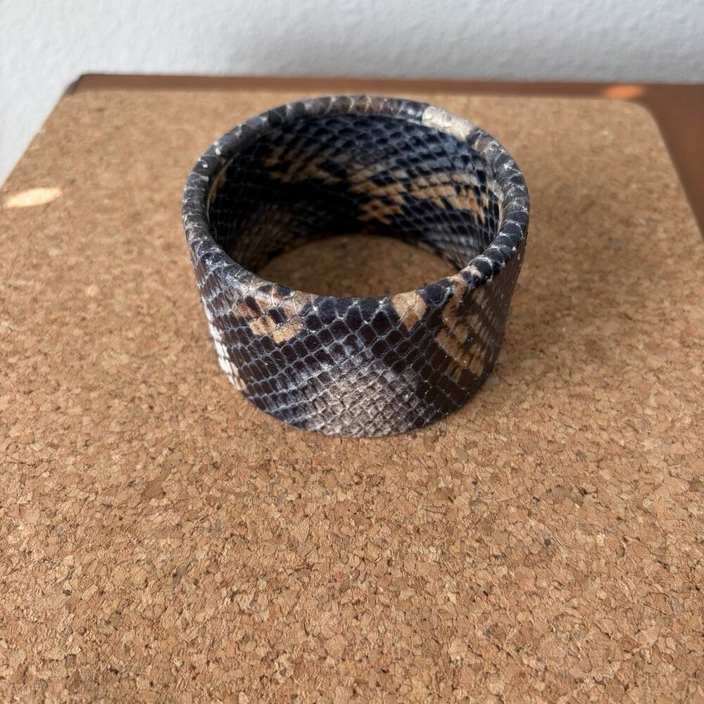 Brahmin Snake Skin Bangle Bracelet chic, fashionable, statement piece, accessory